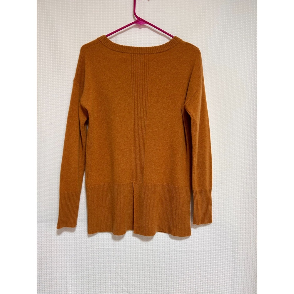 Nicole Miller Women's size S 2 Ply 100% Cashmere Sweater Rust Orange Fall b4 - Picture 9 of 9